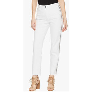 Sam Edelman Womens Mary Jane High Rise Straight Crop, White,Size 10/30